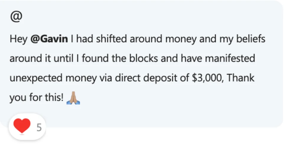 Client result - $3K revenue after coaching with LiberatingU