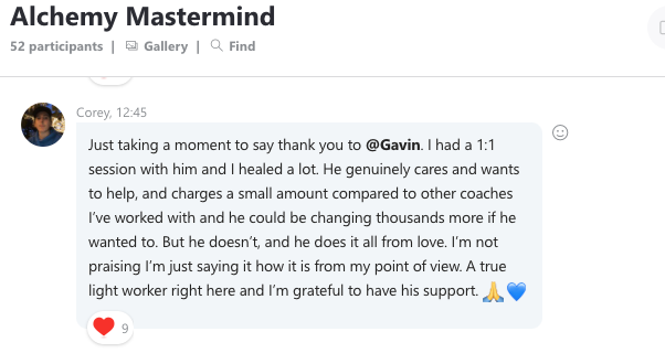 Corey: 1 on 1 healed true lightworker