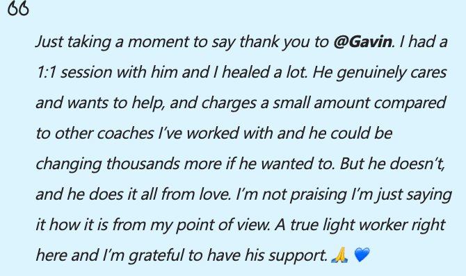 Corey: healed, true lightworker