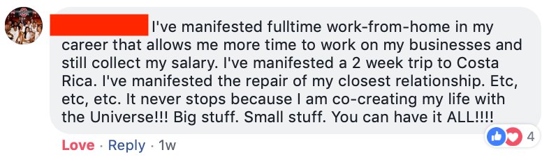 Client: work from home Costa Rica manifested